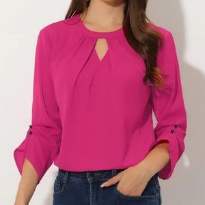 A’gaci Hot Pink Blouse Size XS-S